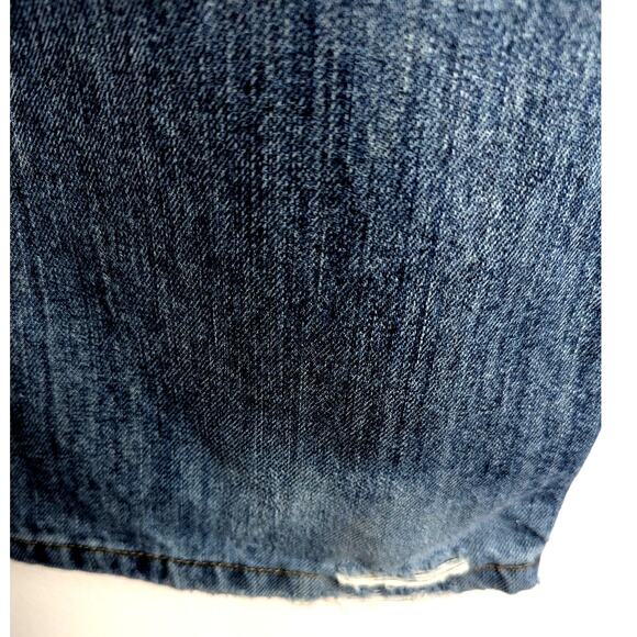 Lee loose fit mens jeans 32x 3 Distressed pant leg both legs  at heel Med Weight - Picture 10 of 10